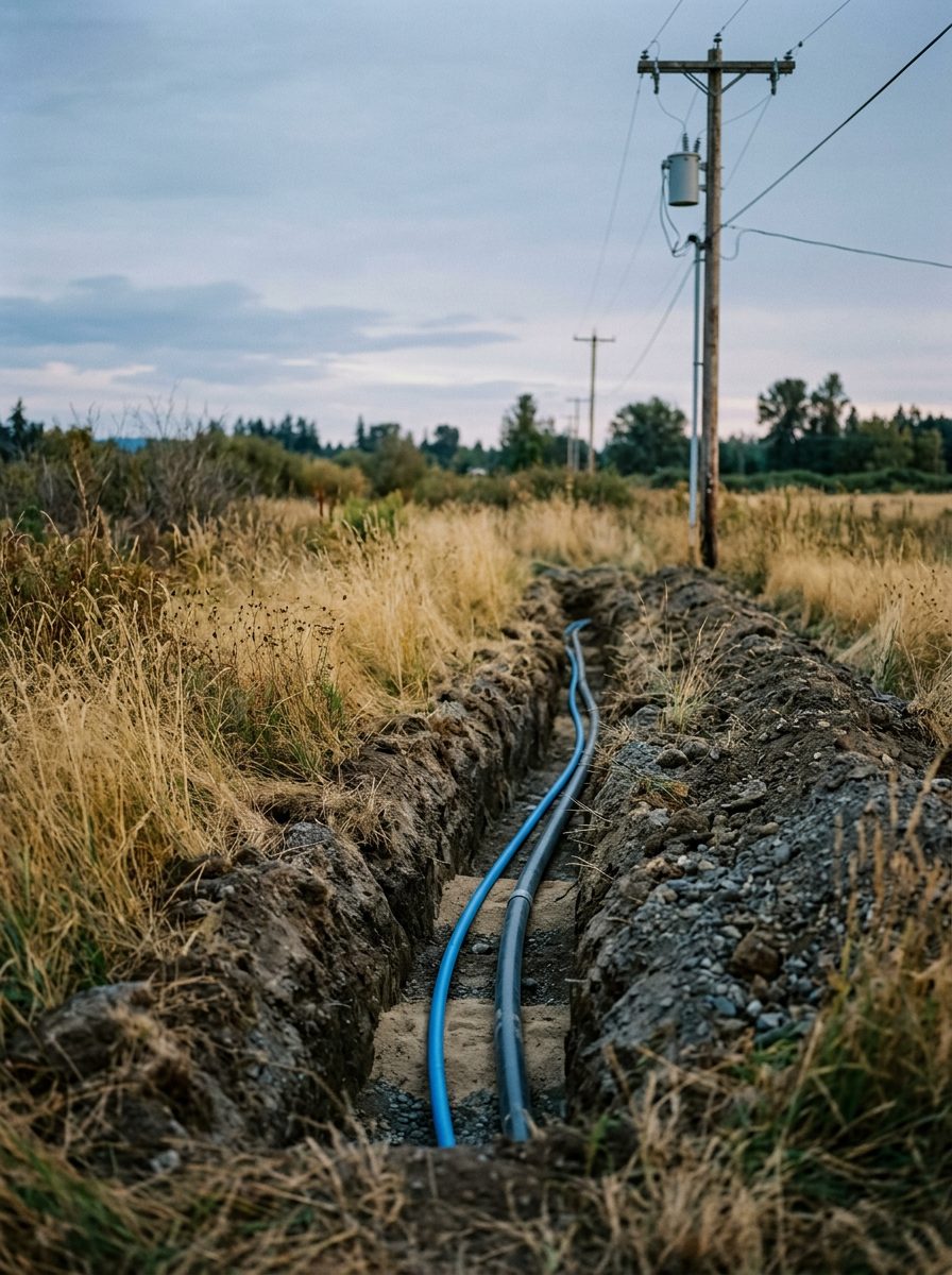 A utility trench